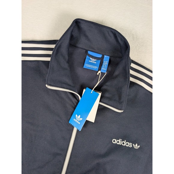 Adidas BB Tracktop Mens XL Night Indigo Full Zip Jacket‎ Trefoil NWT